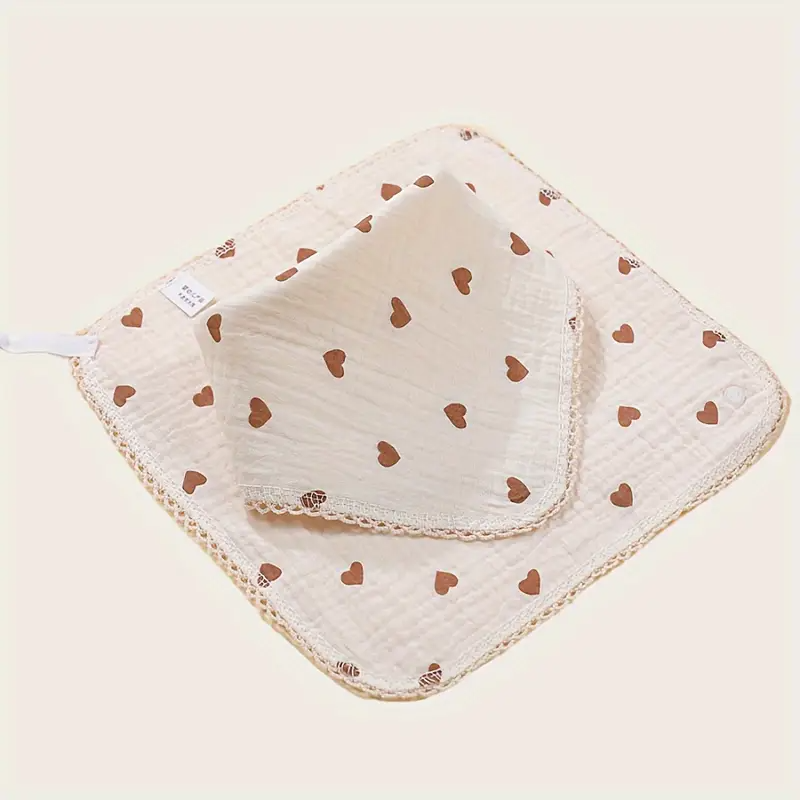 Serviette pour bebe - CottonBabyTowel™ - Coeur